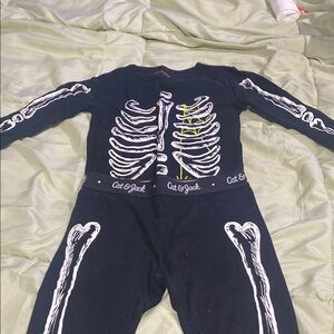 Cat & Jack Black Skeleton Kids Costume